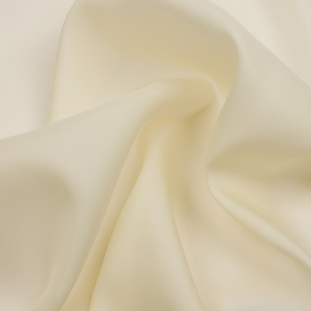 1 Yard Silk Satin-Face Organza Fabric Pale Yellow Premium Solid Couture Evening Wear 54" Width